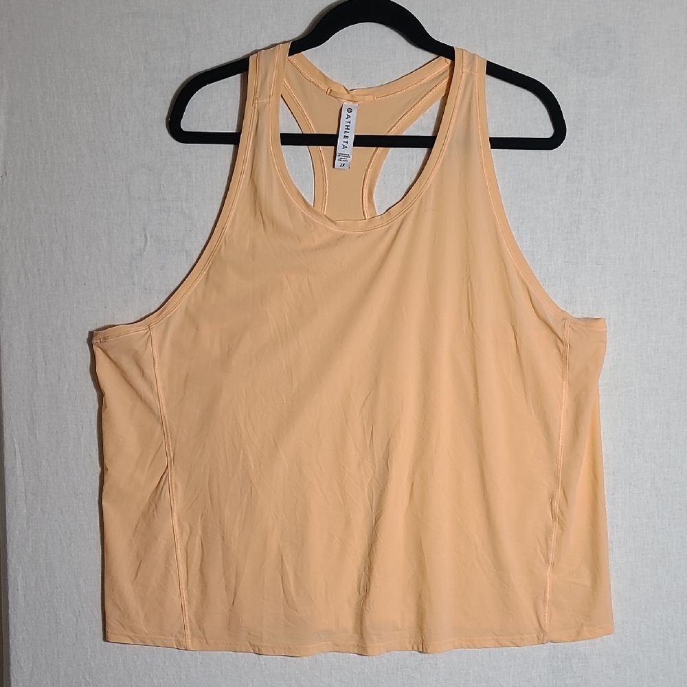 Athleta Light Peach Lightweight Ultimate Training Racerback Tank Top Size 2X